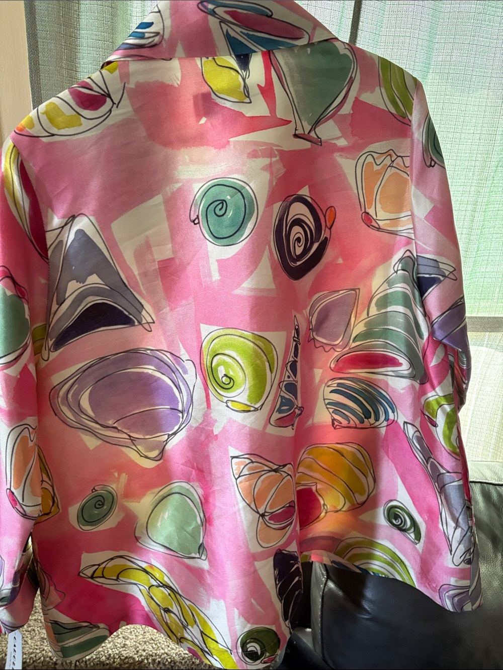 Carolyn Rose Pink Multicolor Abstract Print Jacket - Picture 7 of 7